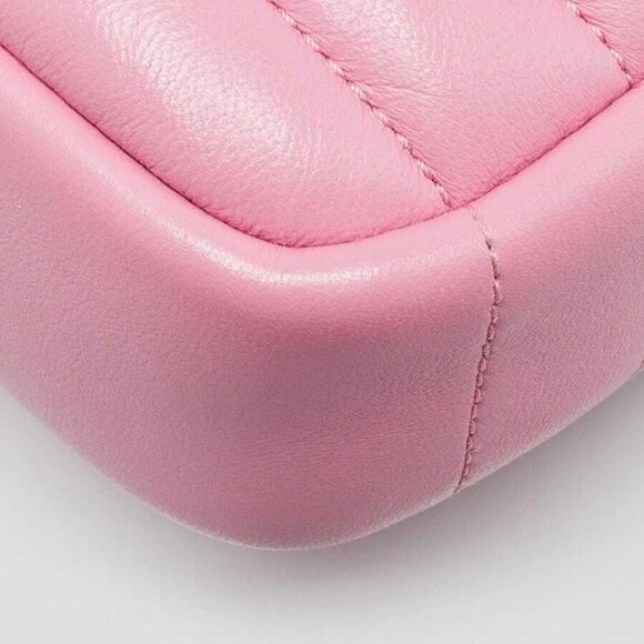Burberry Primrose Pink Quilted Lambskin Leather Lola Mini Camera Bag - Picture 4 of 12